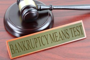 What is a bankruptcy means test?