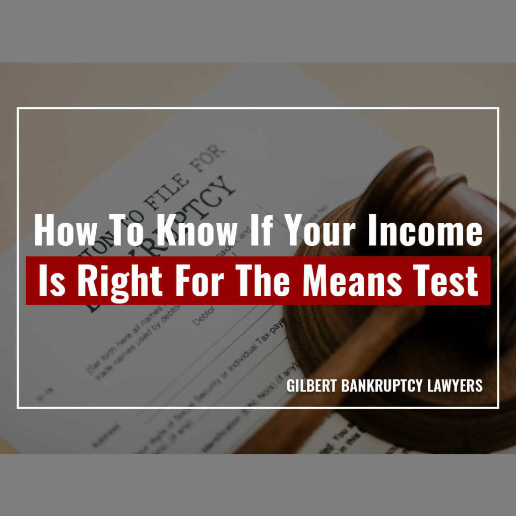 How To Know If Your Income Is Right For The Means Test