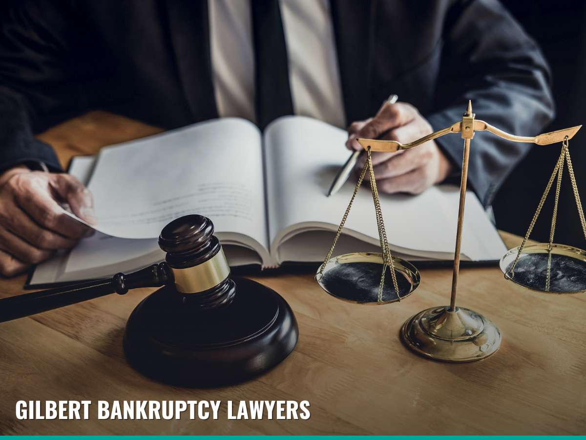 A lawyer working at a desk with a gavel and scales of justice, representing legal services related to Arizona store locations